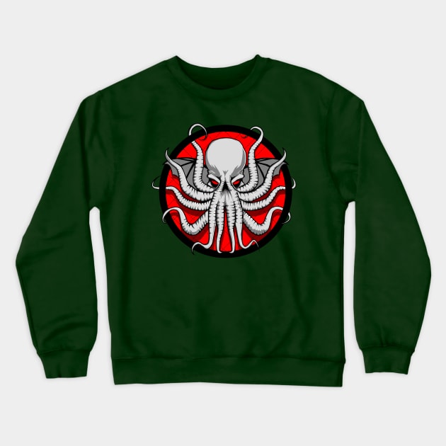 Cthulhu Sigil - Black Border Crewneck Sweatshirt by GAz